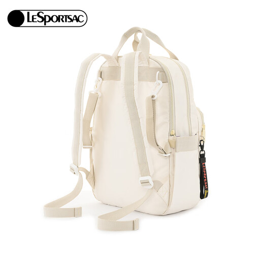 Lesportsac lebo shidou ya joint couleurs solide sac à dos grande capacité sac à dos simple de style collégial salfe blanc