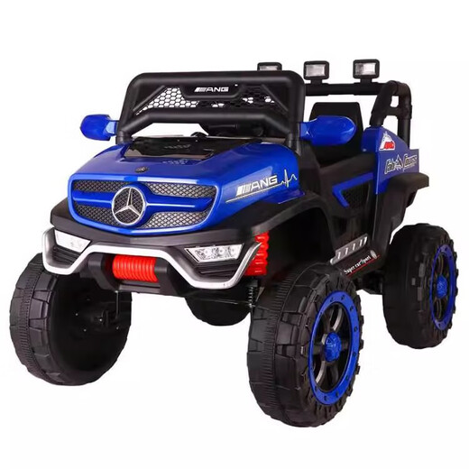 Children's electric car, adult remote control, male and female, baby, oversized stroller that can sit on a double off-road toy car, standard white
