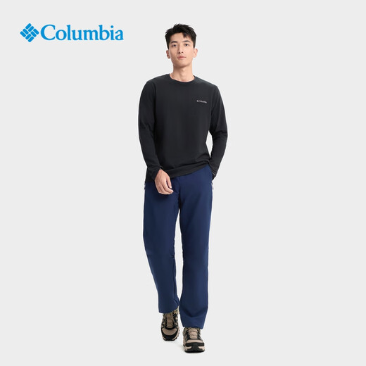 Columbia Outdoor 25 autumn and winter new men's silver point thermal UPF50 sun protection T-shirt XE9365 010 black Asia-Pacific slim fit M (175/96A)