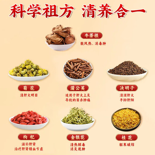 Peking Tongrentang Chrysanthemen Wolfberry Cassia Teer Löwenzahn Tee Nourishes Leberschutz Tee Geißblatt Tee Aufenthalt spät, um das Sehvermögen zu verbessern, Feuer und Entgiftung Tee zu entfernen [Foto 1 Schuss 3 Kisten] Die Leber schützen und die Nieren schützen