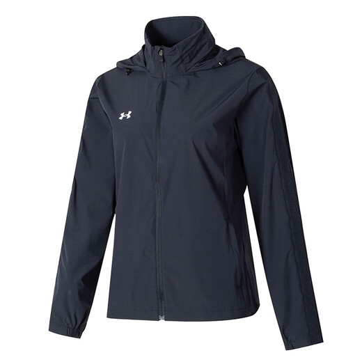 Under Armour Chaqueta oficial Spring Spring New Woven Chaqueta Sportswear al aire libre a prueba de viento a prueba de agua Top de entrenamiento negro Sportswear M