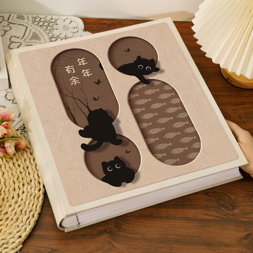 虎罗罗相册本大容量纪念册5寸6寸7照片收纳宝宝家庭成长情侣影集五六册 年年有余 礼盒混装567810寸694张【标准_塑封可装】