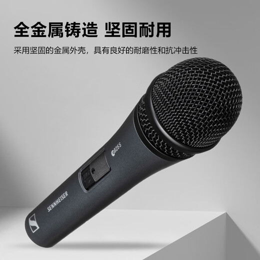 森海塞尔（SENNHEISER）E825S 专业直播动圈麦克风主播演讲唱歌话筒 E825S+卡农母转6.35(3米)