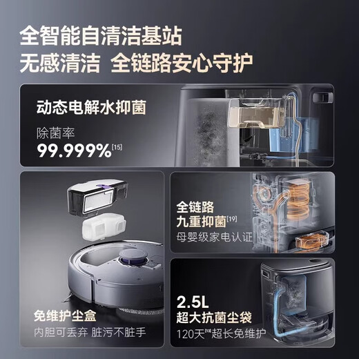 Yunjing Xiaoyao 001 Robot de barrido Barrido y trapeador de limpieza automática y secado La estación base de secado Polvo recolectando máquina de acoplamiento Producto real Xiaoyao 001 White (versión de tanque de agua) [Producto genuino oficial]
