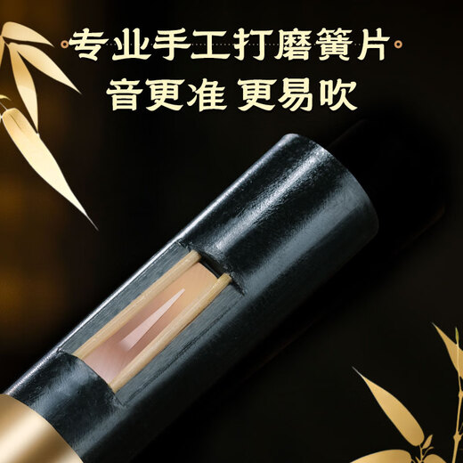 金孔雀乌木葫芦丝c调小学生专用初学者成年人降b调专业演奏级旗舰店乐器 【光面葫芦乌木音管】C调+赠品
