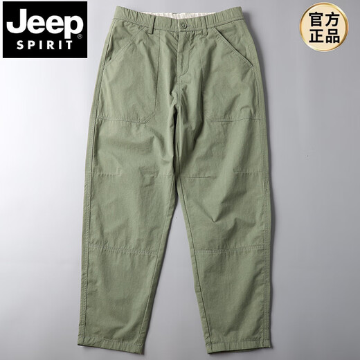 JEEP SPIRIT休闲裤男夏季纯棉阔腿裤宽松直筒日系哈伦裤男休闲长裤百搭工装裤 6626灰色 28
