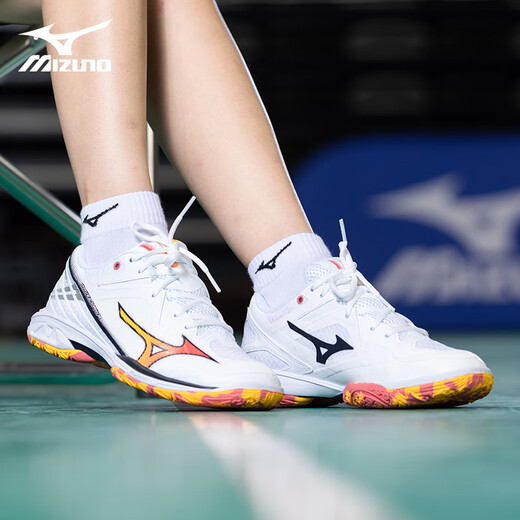 Mizuno WAVE CLAW 3 Badminton Shoes Eagle Claw 3 Generation Lightweight Flexible Fast Unisex Unisex Competition New Product Beast Tooth 2 Chixia Orange WAVE CLAW 3 New Release 36 =225mm