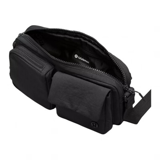 Lululemon 2,5L Multi-карманный дизайн нейлоновый кросс-пакет обычные мужчины и женщины и тот же стиль пара черные черные