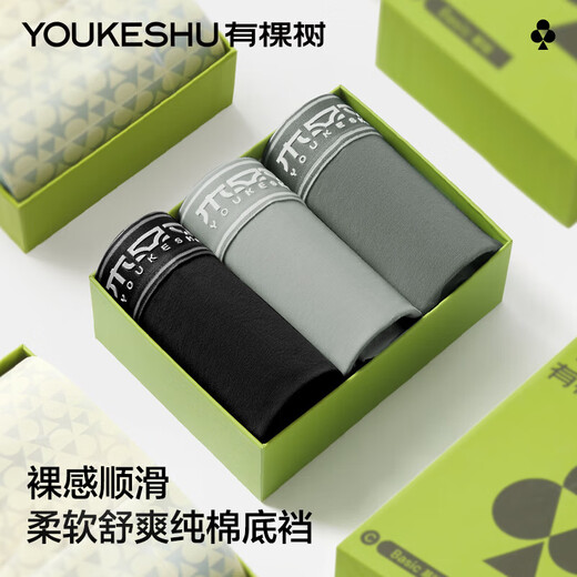 Sous-vêtements pour hommes Youkeshu pour les hommes de coton pur antibactérien pour hommes pantalon de grande taille élastique de grande taille pour le short boxeur à quatre coins pour hommes