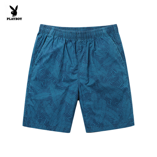 Playboy (Playboy) Pure Cotton Shorts Hombres Pantalones de cinco puntos de cinco puntos Summer Summer Casual Behorable Beach Midports Men 9215-Green 3xl Recomendado 170-190Jin [Jin equivale a 0.5 kg]