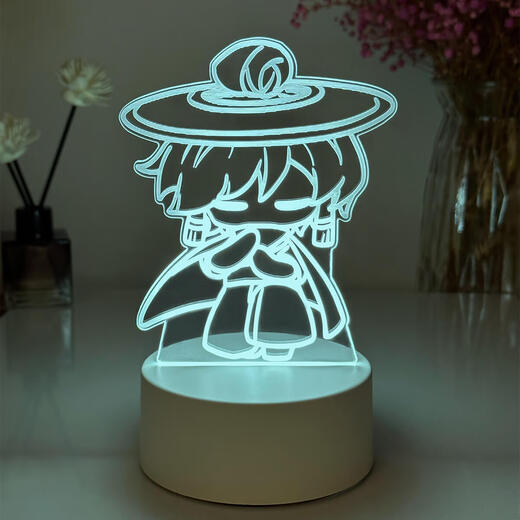 YWZR light meets the surrounding night lights, white bird, wizard, vanity wreath, initial doll, birthday gift ornaments 9923 [cat] [sixteen colors] battery compartment + remote control