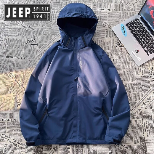 JEEP SPIRIT吉普冲锋男款2025新款夏季薄款户外三合一外套软壳爬山服女防风登 6628黑色男女同款三合一参照男款 5XL