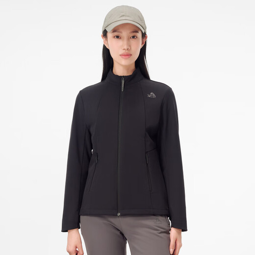 伯希和（Pelliot）软壳衣女户外徒步登山服立领修身防风加绒保暖衣夹克外套 女款 暮山紫 S