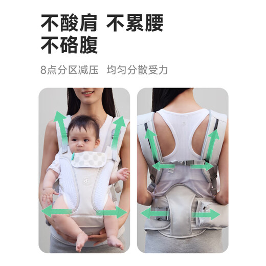乐蒂宝贝（Ledibaby）腰凳婴儿背带二合一轻便四季多功能外出两用宝宝抱娃神器 轻羽Pro旗舰款-松霜绿