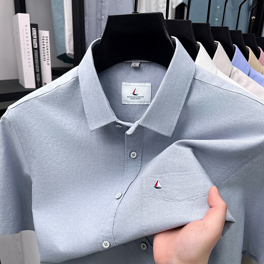 
Kangaroo (DAISHU) pure cotton short-sleeved shirt men's pocket free ironing summer tops men's shirt business casual large size men's professional clothing AN-15261 pink M 165 Recommended 100-120Jin [Jin equals 0.5 kg]