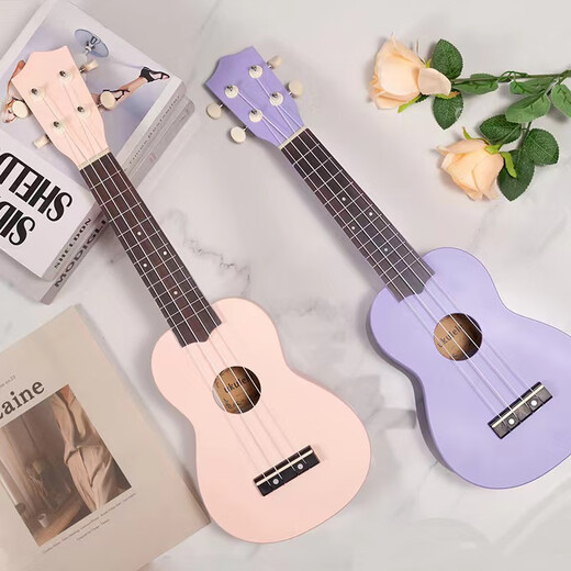 Yamaha 23-Zoll-Ukulele-Kinder-Cartoon Netter kleiner Gitarre Uklili Anfänger Musikinstrument für Männer und Frauen 21-Zoll + Accessoires (Farbnoten) 21-Zoll