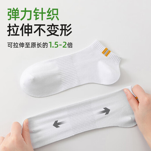 Catman 6 pairs of men's socks, pure cotton 100% summer thin invisible socks shallow mouth low cut anti-odor boat socks