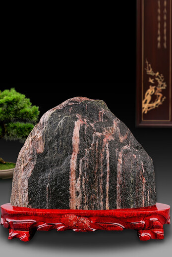 臣祥泰山风水石黑色的石敢当正宗然原石补角书房门店 湖蓝色6636