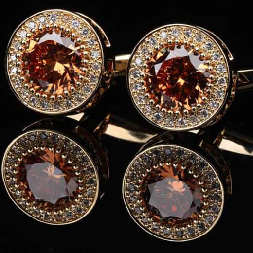 NOSSKISS Fugui Gold Crystal Cufflinks Men's Crystal Cuff Nail Shirt Cufflinks High-end Gift Box Method Birthday Gift Gift Gift Gift Gift Gift Gift Gift Gift Gift Gift Gift Gift Gift Gift Gift Gift Gift Gift Gift Gift Gifts