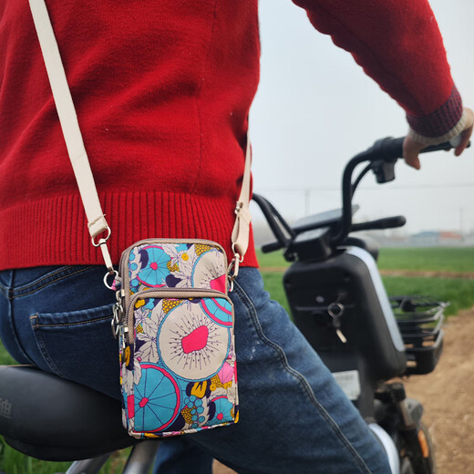 Yayle2025 new mobile phone bag women's cross-body halter neck mobile phone bag portable wrist coin purse mother running sleeve arm bag beige lemon-small 3 layers