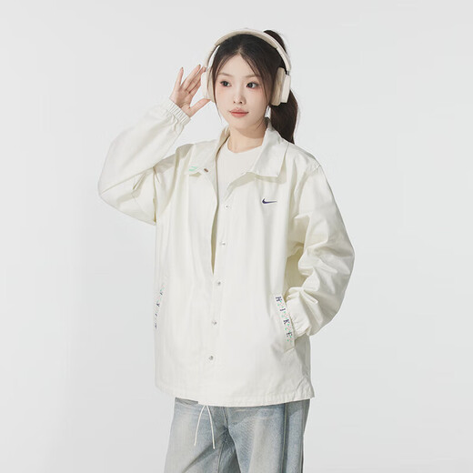 Nike (Nike) Vêtements féminins Été Nouvelles vêtements de sport Running Fitness Training Veste de mode respirant veste tendance blanche S