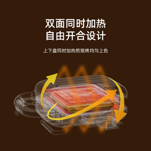 FRUNUTS Sandwich Breakfast Machine Multifunctional Household Small Light Food Toaster Toaster Waffle Toaster Upgraded Switch White (Sandwich Plate + Waffle Plate)