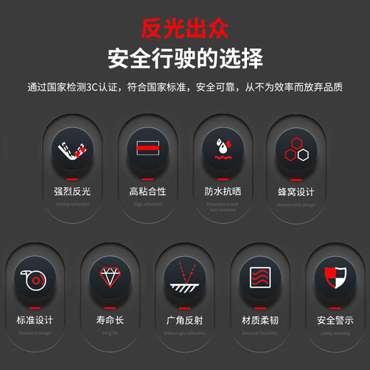 Hauskop reflective stickers reflective strips reflective film annual vehicle inspection for 6 meters 2 vehicle length suitable for 50 sheets of 15 meters per roll