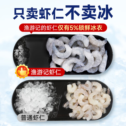 Fishing Travel Notes Qingdao Green Shrimp Net Weight 1.5 Jin Jin equals 0.5 kg Extra Large 61-80 pieces Frozen live peeled fresh shrimps with backs removed