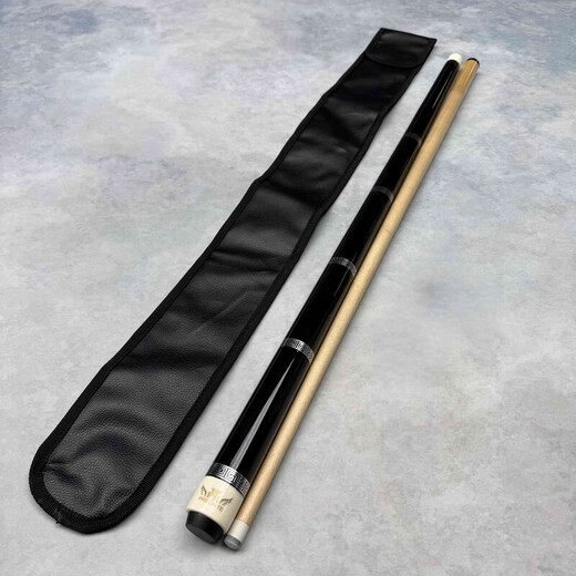 Three big heads, middle head split high-end silver ring nine-ball chasing points Chinese black eight replica 1 1 handmade billiard cue Zhengtu 3 single pole + pole bag middle head 11.5mm