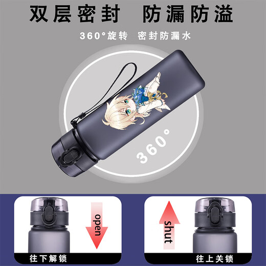 Chengliu Zeit- und Weltraummalerei Reisender Gelenk Wasserbecher Ainsilan Yexuan Luoxia Luchen 2d Student Plastikbecher Plastikbecher 560 ml KK3890 Luoxia