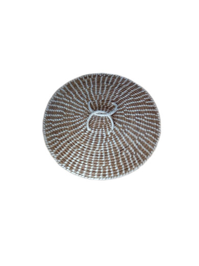 
Handmade reed grass weaving steamer hat steamer steamer steamer steamer stainless steel aluminum pot steamer steaming cover rural big pot straw cover mahogany color 9195cm unpacked