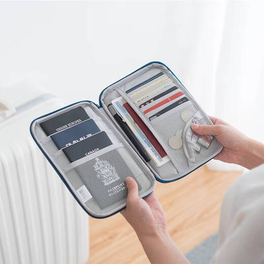 Yonghuan ID -Beutel INS tragbare Pass Bag Air Ticket Passport Clip Haushalt Registrierung Ticket für Reisebühne Grau Grau großer Sammlung Kauf und Kauf erhalten Sie 2 Passabdeckungen