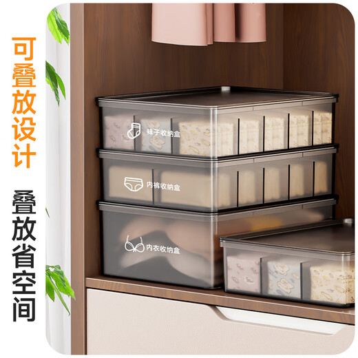 Jia helper underwear storage box underwear socks clothes storage box divided storage artifact wardrobe drawer organizer 2-piece set