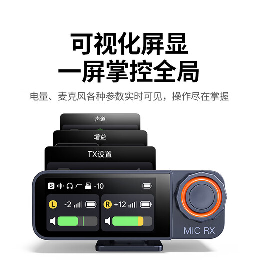 Green Alliance MIC6 wireless lavalier microphone one-to-two camera radio microphone live broadcast noise reduction mobile phone radio outdoor anchor video shooting professional equipment