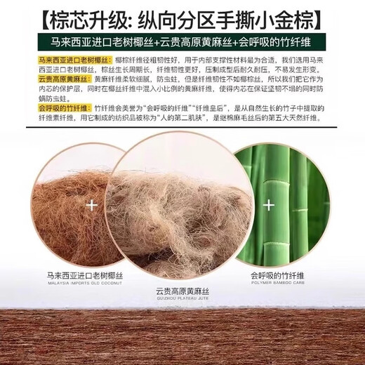 Visibility student dormitory mattress single person living on campus special foldable coconut palm mat high school students and college students dormitory 90x190