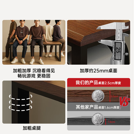 Gujia Home Corner Desk Bookcase Integrated Study Desk Computer Desk Home Study Desk Modern Simple Office Desk 1.2M Table + 6-Gate Cabinet Fresh Log Style Free Door-to-Door Delivery + Installation Included