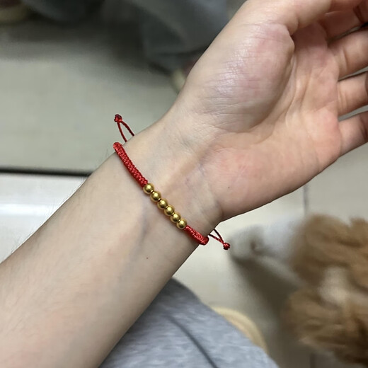 Only a pair of new gold ancient small gold bead bracelets pure gold 999 as a Chinese Valentine's Day gift for your girlfriend and wife Main picture bracelet