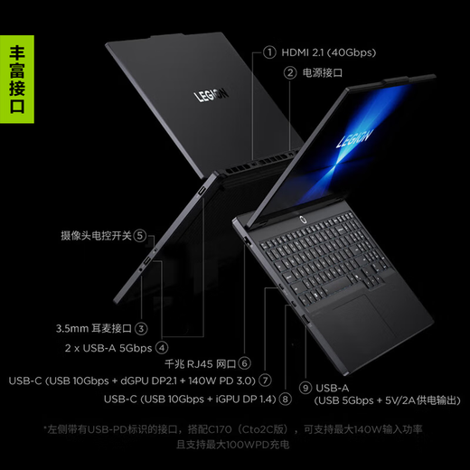 Lenovo Savior Y9000P 2025, новый продукт, 20% субсидия, игровой ноутбук для киберспорта, RTX5060/70, независимая графика, 3D-моделирование, компьютерный ноутбук, опция для дизайнеров колледжей, независимая графика RTX5060, i7-14650HX Y7000, 16 ГБ + 1 ТБ, профессиональное обновление. Совершенно новый и аутентичный. Проверка поддержки.