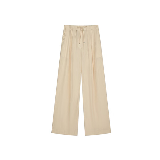Teenie Weenie [Lycel Blend] Bear Women's Vêtements 2025 Été Nouveau pantalon yamamoto mince Pantalon décontracté Light Khaki M