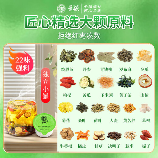 
Jingshuo Salvia miltiorrhizae antihypertensive tea Three high blood pressure sugar Blood lipids Buckwheat Ginseng Stem Blue Green Money Willow Mura Leaf Double Melon Health Tea for parents Three boxes 90 cans [cyclical conditioning] Suitable gift for people with high blood pressure for three high blood pressure Robu Ma Ku Ding Bitter Melon Special Effect Tea Gift Box