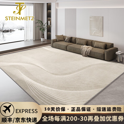 
Stanmetz Living Room Carpet Light Luxury High-end 2025 New Waterproof Free Bedroom Sofa Carpet Soundproof Large Area Fully Slides and Thick Stainless Steel-15843 140cm*200cm [suitable for small sofas for 2-3 people]