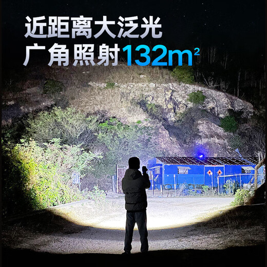 手电筒强光手电超亮远射变焦远射便携家用户外骑行应急灯光 SFL6168黑色xe