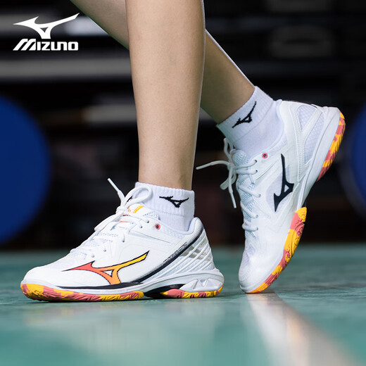 Mizuno WAVE CLAW 3 Badminton Shoes Eagle Claw 3 Generation Lightweight Flexible Fast Unisex Unisex Competition New Product Beast Tooth 2 Chixia Orange WAVE CLAW 3 New Release 36 =225mm