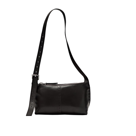 Massimo Dutti夏季新品2025女士配件纳帕皮革迷你斜背包06901646 棕色