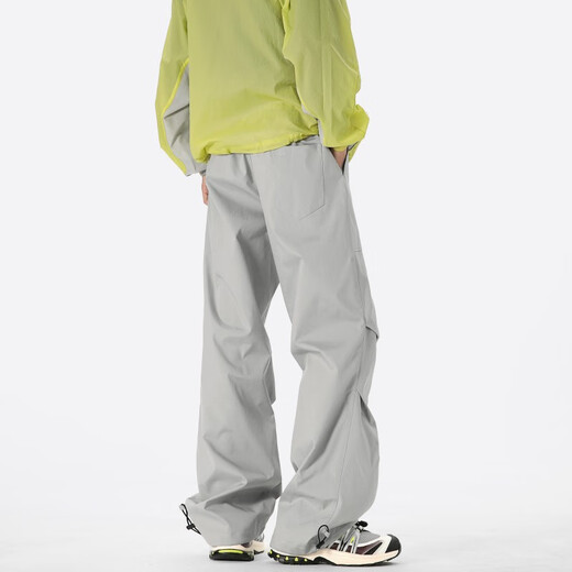 LOMBT outdoor mountaineering casual pants men's autumn sports loose and versatile waterproof quick-drying paratrooper pants LK59 light gray L