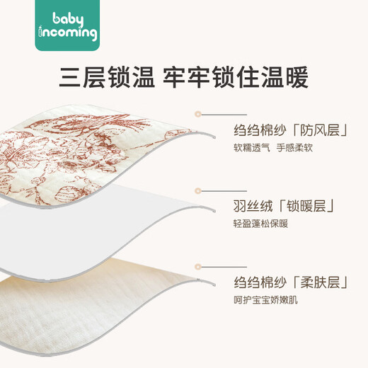 Babyincoming newborn bag, anti-kicking quilt, maternity room quilt, pure cotton summer baby baby bag, anti-jumping spring and autumn warm autumn and winter crepe beanie 650g recommended 5-15 sprinkler baby elephant 90*90cm