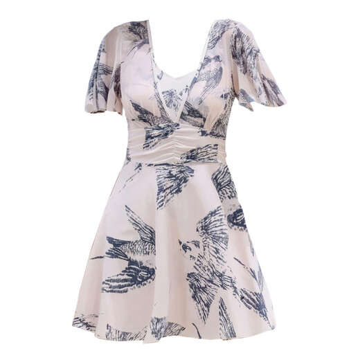 Extstep swimsuit for women in 2025 new fashion conservative slim one-piece slightly fat girl covers the flesh on the beach vacation swimsuit + mobile phone bag L [Suggested weight 100-115 Jin [Jin equals 0.5 kg]]