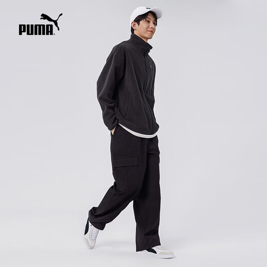 PUMA loose and versatile stand-up collar polar fleece jacket for men and women couples autumn and winter sports jacket 686093