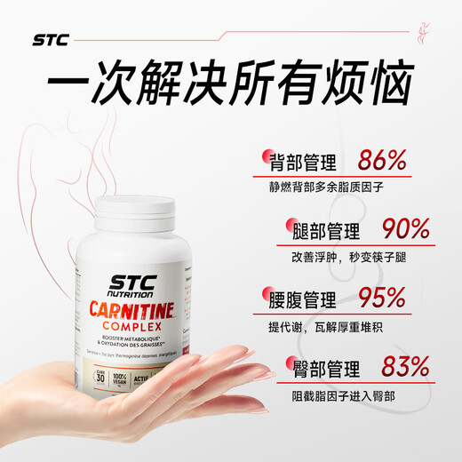STC nutrition塑身肽瘦肚子燃脂全身快速瘦专利左旋肉碱直击腰腹腿减脂饱腹 7瓶巩固装【反馈25斤以上，燃脂不反弹】