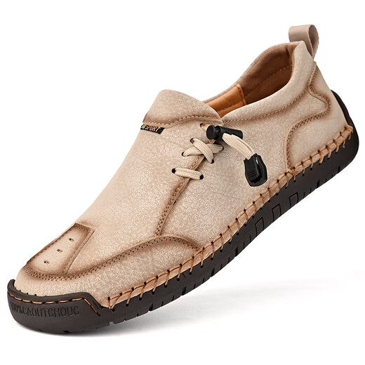 
Western Region Camel Export Large Size Men's Shoes Genuine Leather Breathable Casual Leather Shoes Men's Style Youth Trendy Shoes Soft Sole Cowhide Shoes KK-9902 Brown 38